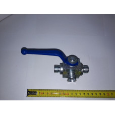 Кран гідравлічний 3х ходовий S24хS24 (М20x1,5-М20x1,5)